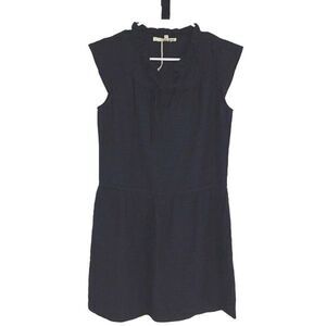 Acote Womens Ruffled Tie Neck Cap Sleeve Mini Fit & Flare Dress Black Size 0 (XS